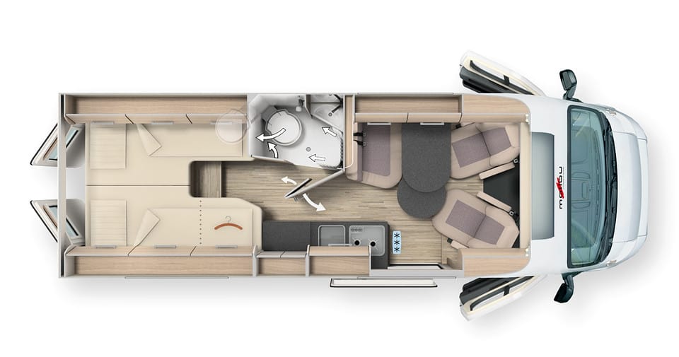 Malibu 640 LE RB First Class - Two Rooms